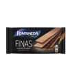 Finas galletas barquillo de chocolate negro 92 g (22 ud)